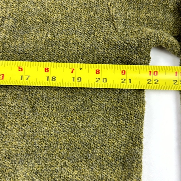 Vintage Linda Lundstrom Knit Long Sleeve Lagenlook Green Sweater with Slit - Picture 4 of 7